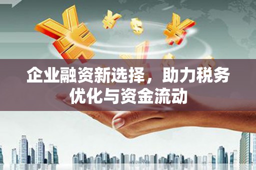 信阳企业融资新选择，助力税务优化与资金流动
