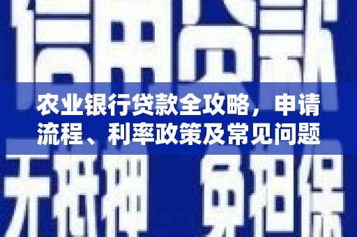 信阳农业银行贷款全攻略，申请流程、利率政策及常见问题解析