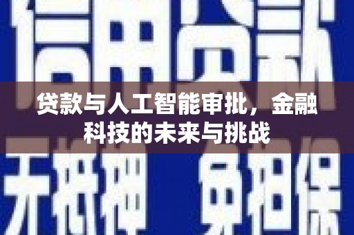 信阳贷款与人工智能审批，金融科技的未来与挑战