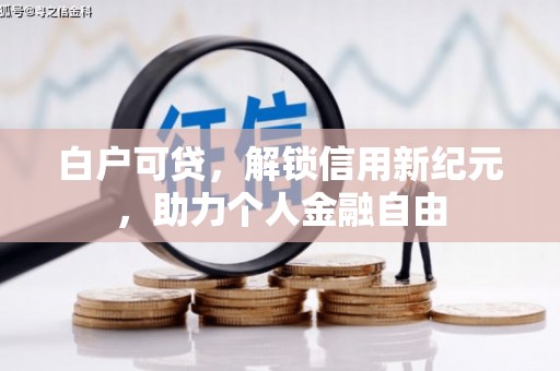 信阳白户可贷，解锁信用新纪元，助力个人金融自由