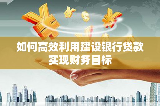 信阳如何高效利用建设银行贷款实现财务目标