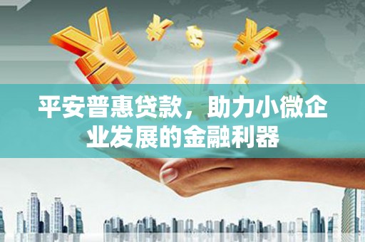 信阳平安普惠贷款，助力小微企业发展的金融利器