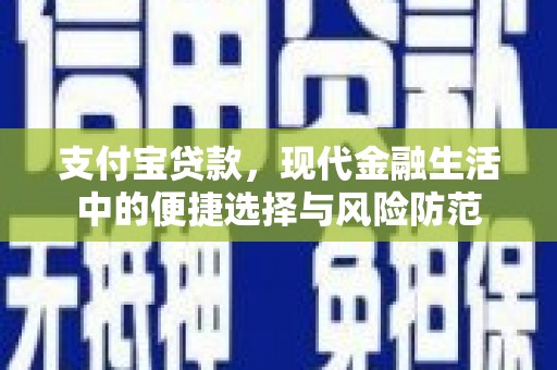 信阳支付宝贷款，现代金融生活中的便捷选择与风险防范