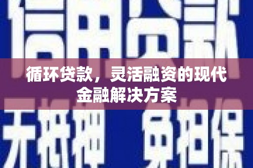 信阳循环贷款，灵活融资的现代金融解决方案