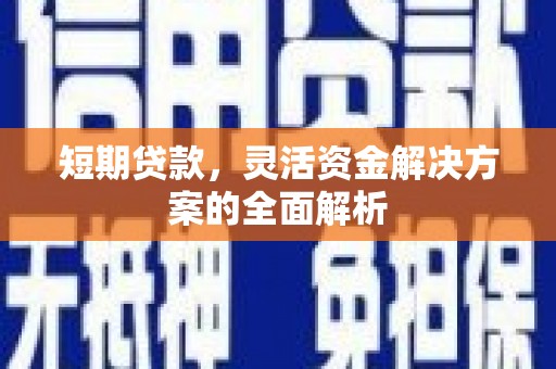 信阳短期贷款，灵活资金解决方案的全面解析