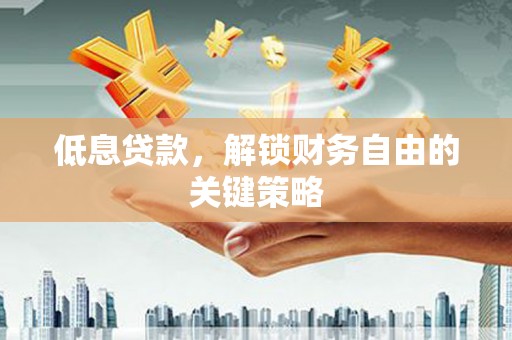 信阳低息贷款，解锁财务自由的关键策略
