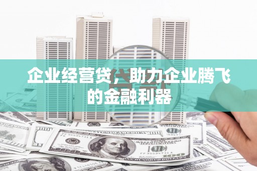 信阳企业经营贷，助力企业腾飞的金融利器