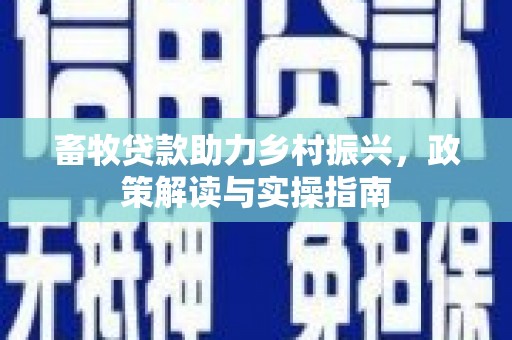 信阳畜牧贷款助力乡村振兴，政策解读与实操指南