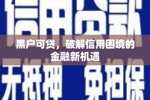 信阳黑户可贷，破解信用困境的金融新机遇