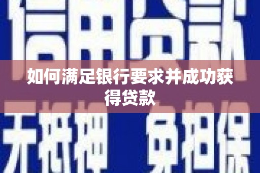 信阳如何满足银行要求并成功获得贷款